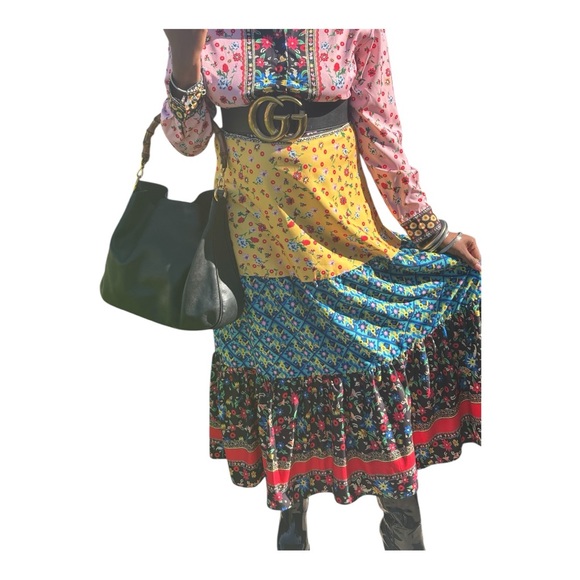 Multicolor Long Sleeve Dress - Picture 3 of 4